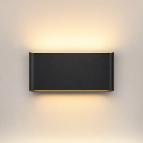 Lumis239 Rectangle Métal Noir Mat Minimaliste B