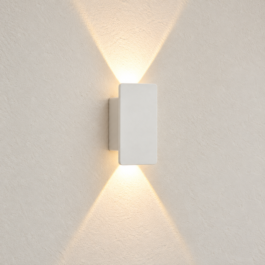 Mentha blanc 10 cm — petite applique à éclairage haut et bas