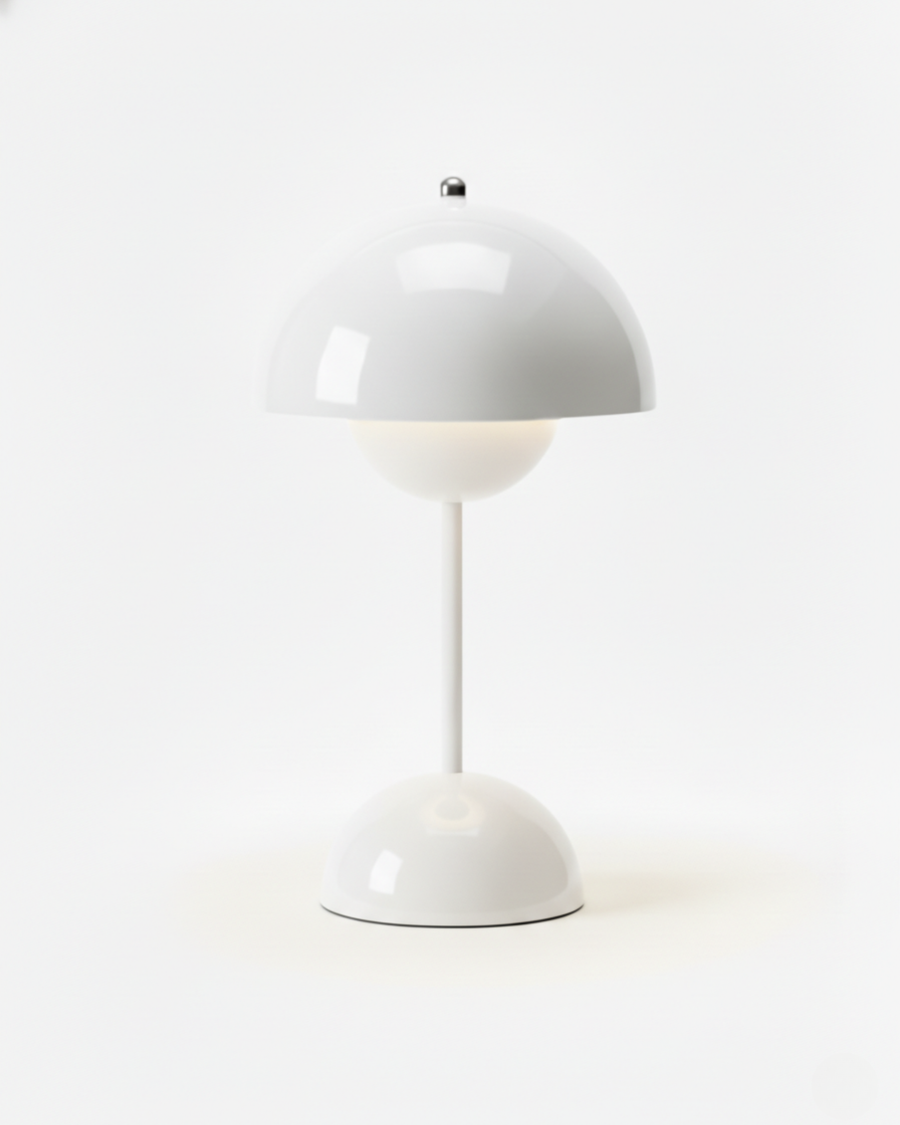 Noma — lampe champignon sans fil, finition blanc
