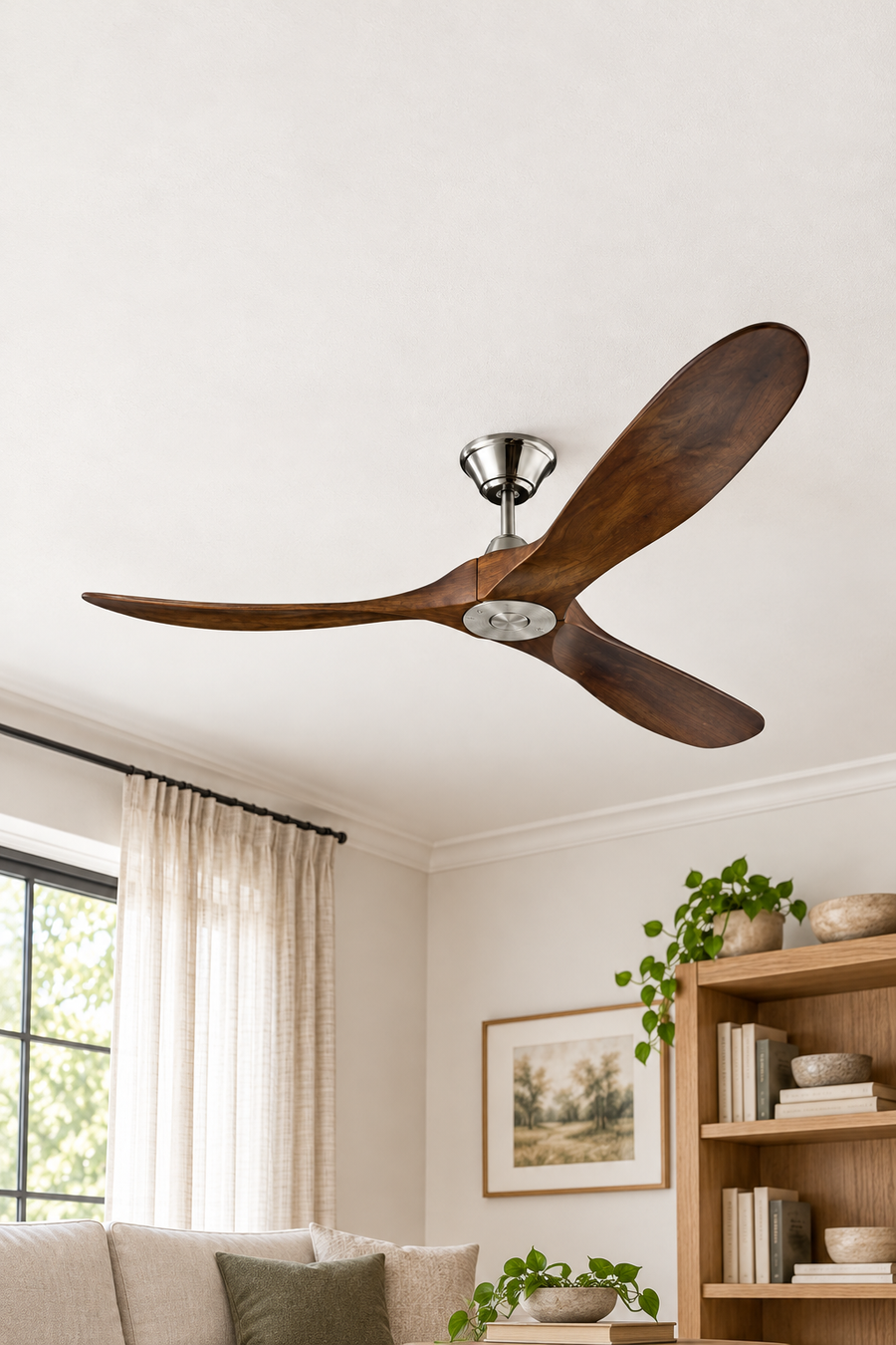Ventilateur de Plafond | Scirocco — vue verticale du produit, cadrage élargi