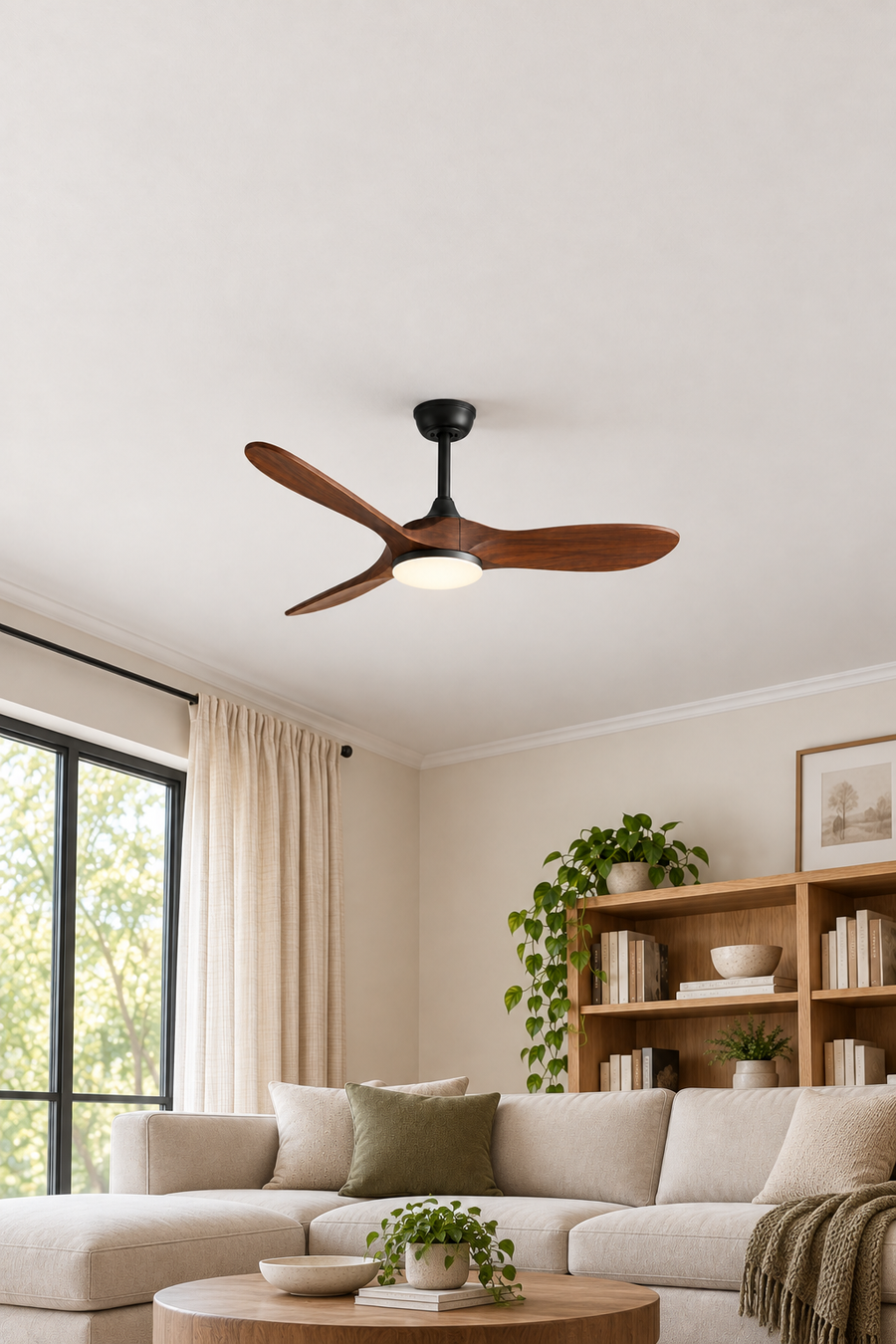 Ventilateur de Plafond | Ventura — vue verticale du produit, cadrage élargi