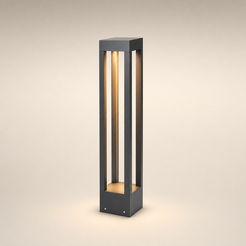 Lampadaire Lanterne Métal Noir Minimaliste Design - Salon Bureau Chambre — Falot