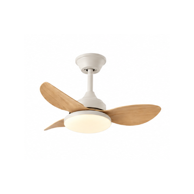 Ventilateur de Plafond Compact LED Tricolore - bois-blanc