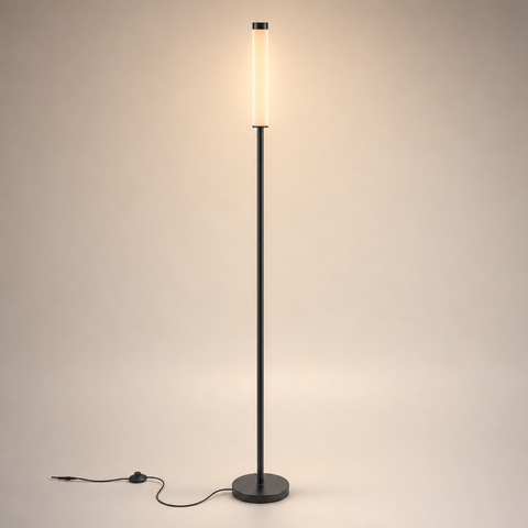 Emi Cylindres Métal Noir Mat Minimaliste