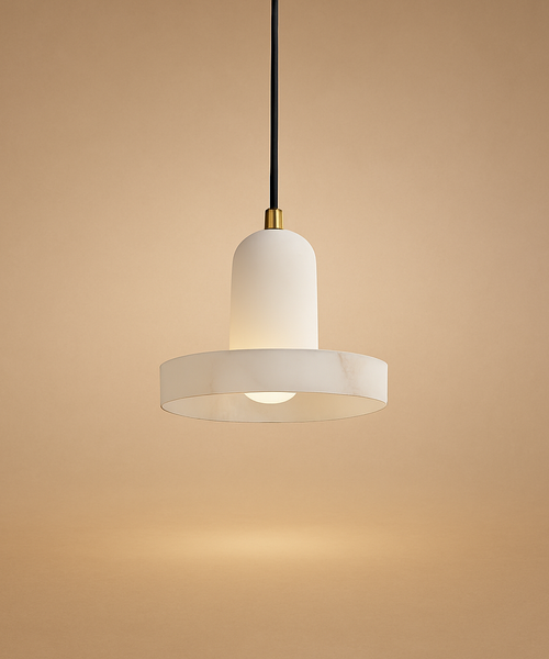 Suspension Anneaux Tissu Crème Minimaliste Design - Chambre Salon Cuisine — Fulgor