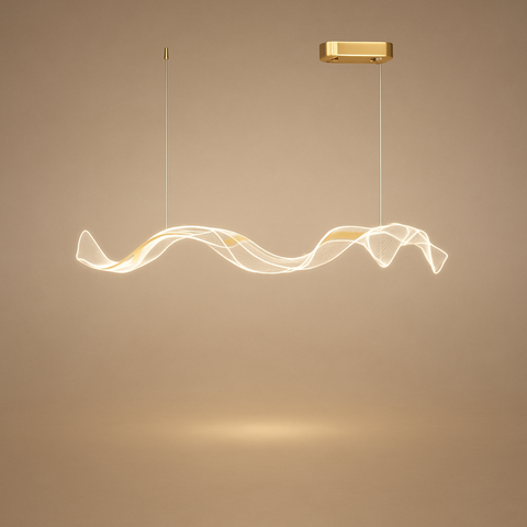 Lustre Suspension Anneau Bois Naturel Minimaliste Design - Salon Salle à Manger — Fuyza