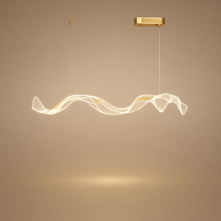 Lustre Suspension Anneau Bois Naturel Minimaliste Design - Salon Salle à Manger — Fuyza