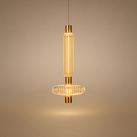 Suspension Cylindre Tissu Noir et Blanc Graphique - Chambre Salon Cuisine — Algol