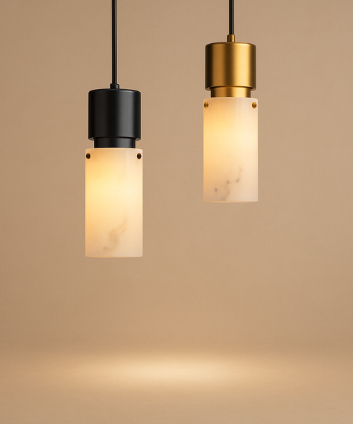 Suspension Cylindre Pierre Naturelle Minimaliste Design - Cuisine Chambre Salon — Shohreh