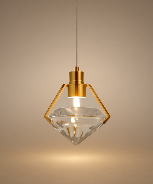 Suspension Cylindre Verre Blanc Art Déco - Chambre Salon Cuisine — Miro