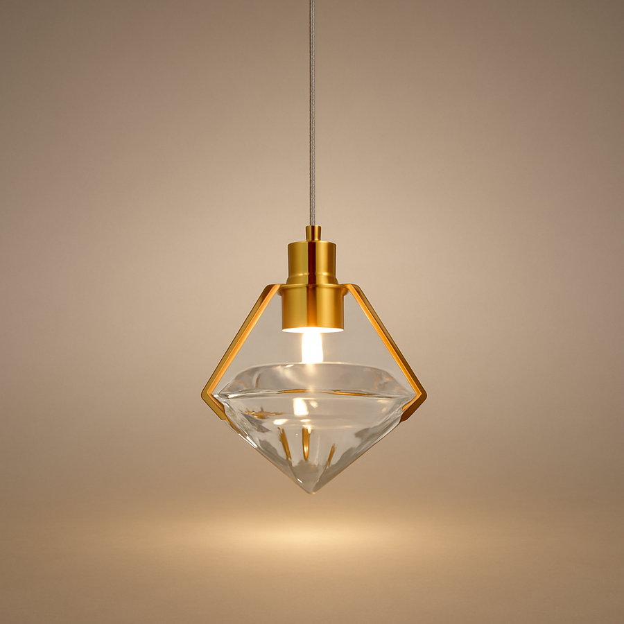 Suspension Cylindre Verre Blanc Art Déco - Chambre Salon Cuisine — Miro