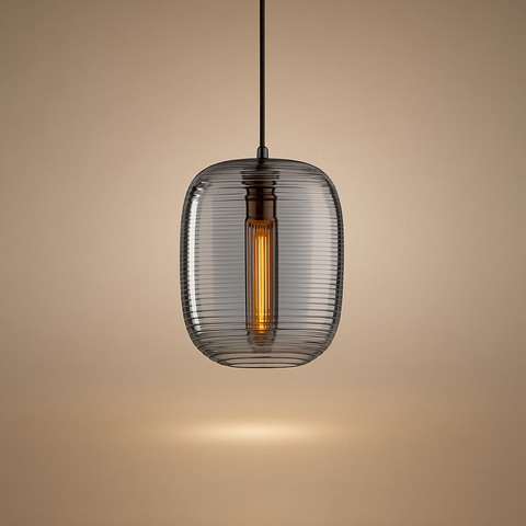 Suspension Verre Opalin Perles Laiton Doré - Chambre Salon Cuisine — Nacre