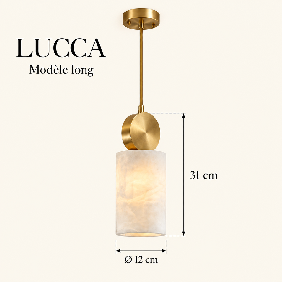 Lucca modèle long — corps avec disque H31 cm, diamètre12 cm
