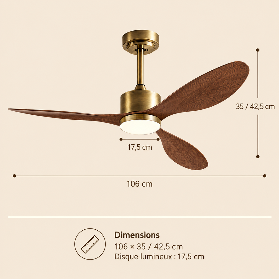 Ventilateur de Plafond Nordique Minimaliste