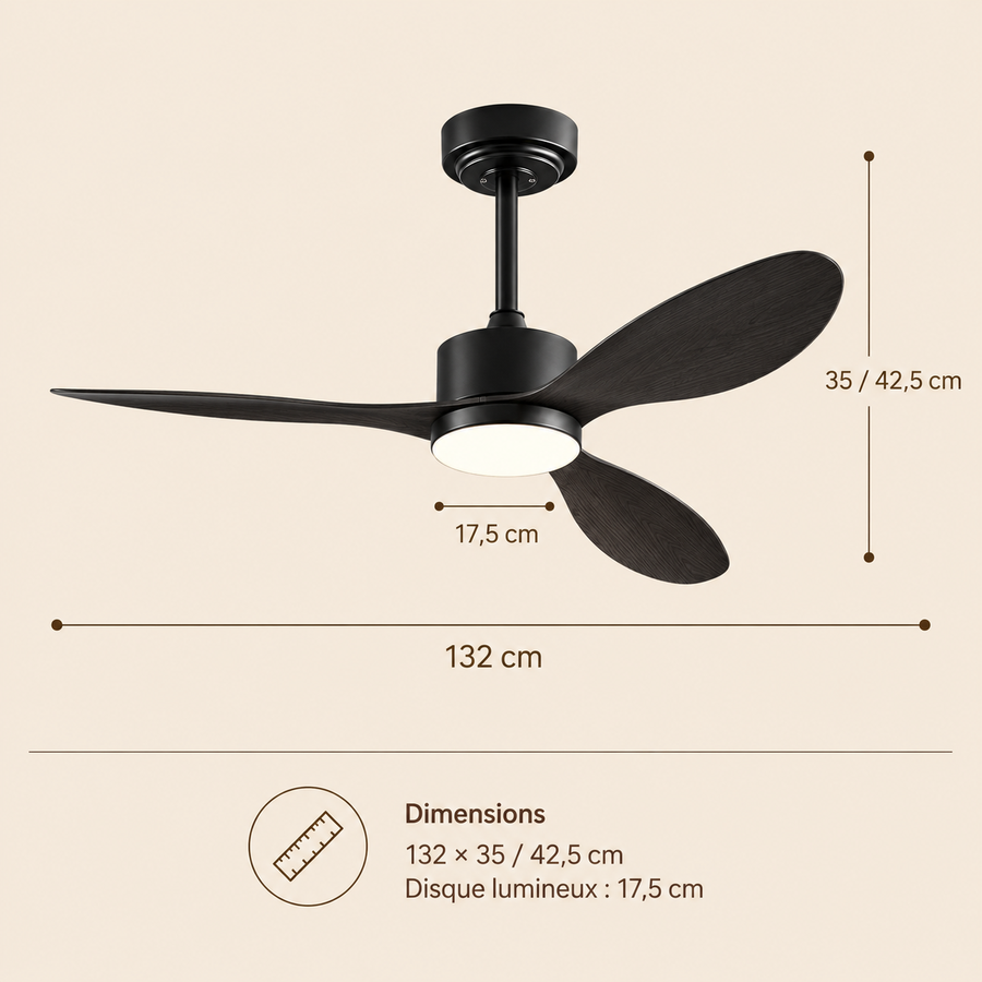 Ventilateur de Plafond Nordique Minimaliste