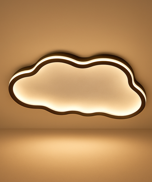 Plafonnier Nuage Tissu Blanc Éthéré - Salle de Bain Salon Chambre — Brume