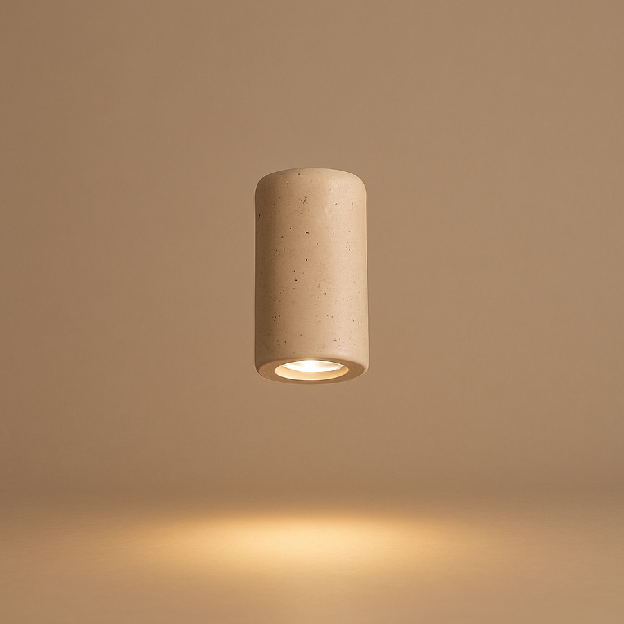 Plafonnier Cylindre Liège Naturel Minimaliste Design Moderne - Salon Chambre Salle à Manger — Antares
