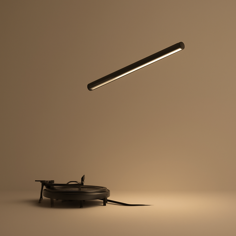 Plafonnier Cylindre Métal Noir Minimaliste Design Moderne - Salle de Bain Salon Chambre — Arundo