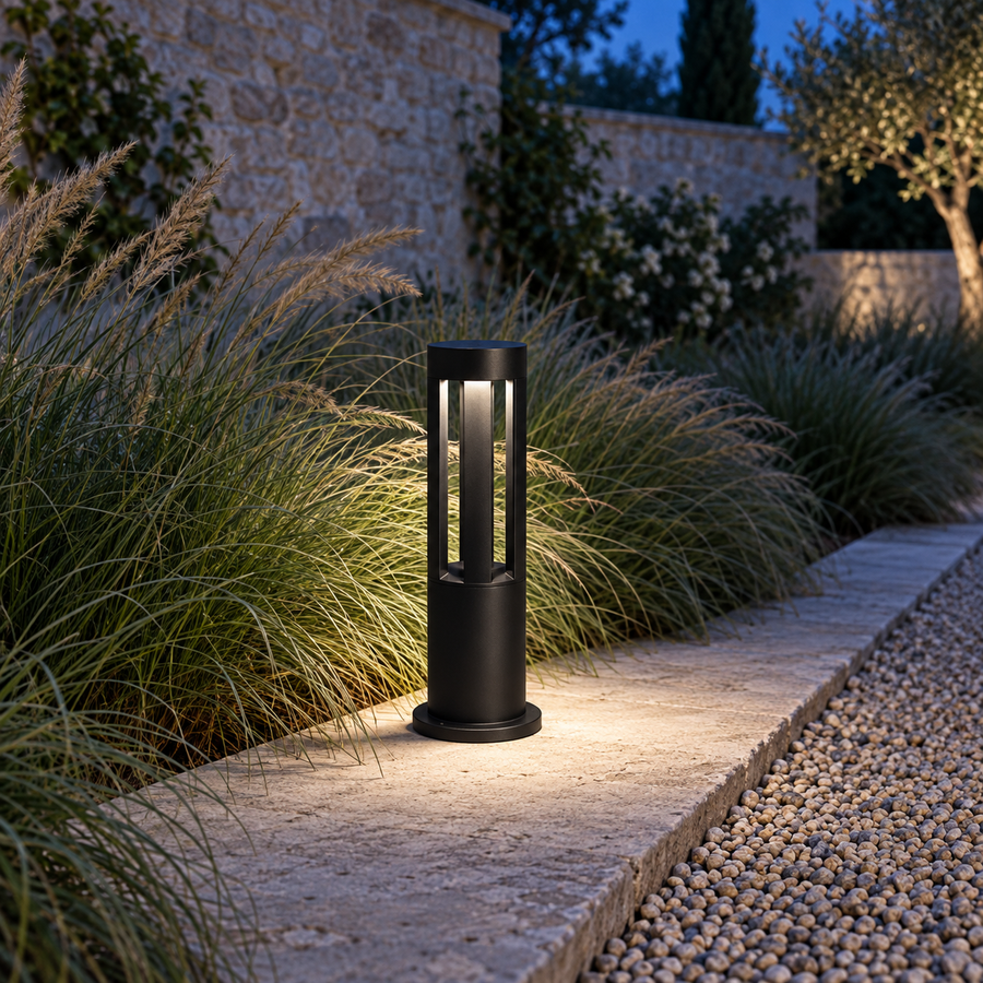 Torre — borne noire 40 cm — passage jardin
