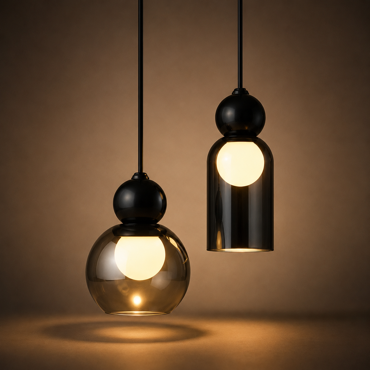 luminaire en verre fumé — Suspension | Denebola