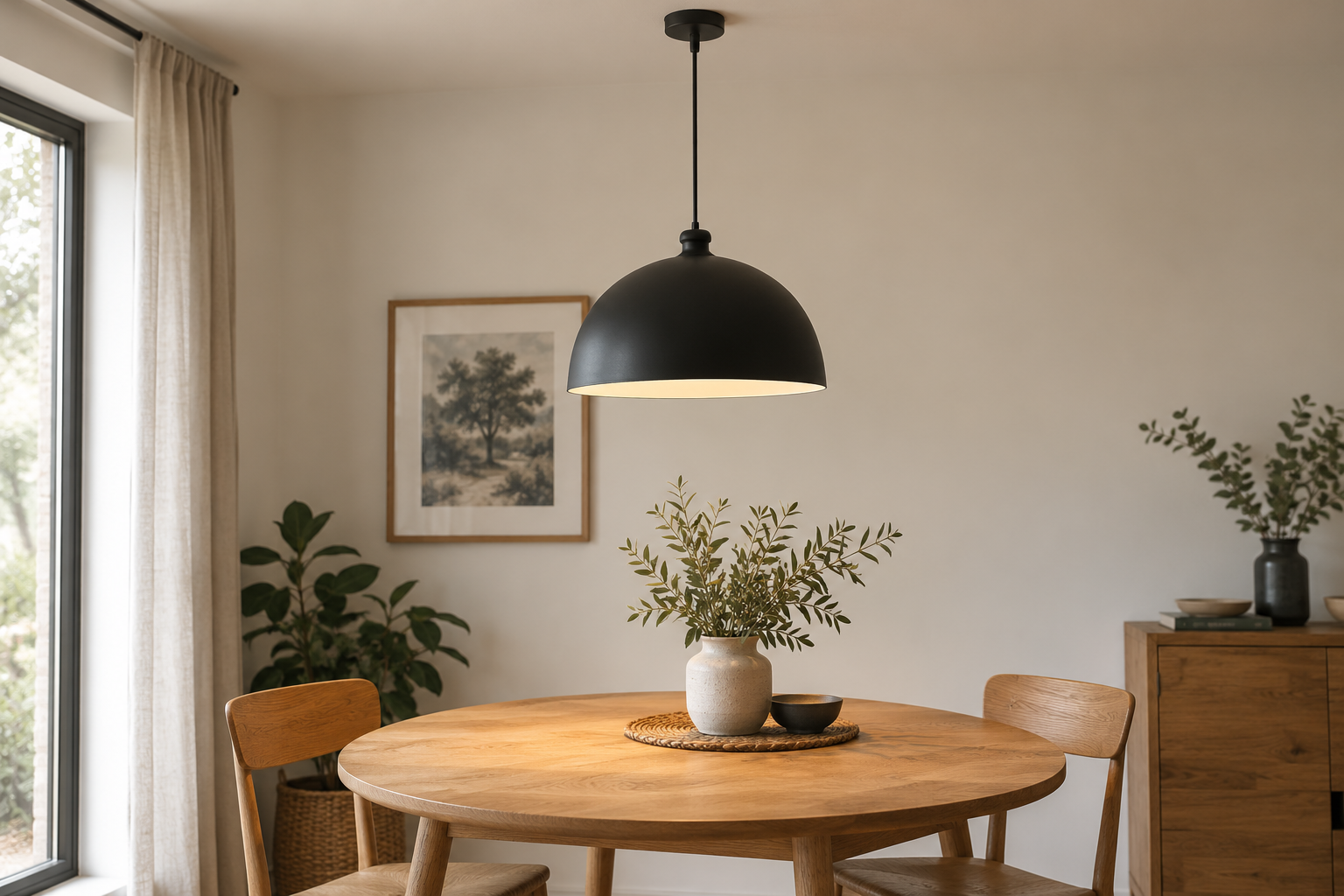 Illustration d’ambiance — Suspension noire mate : le choix design qui s'adapte à tout
