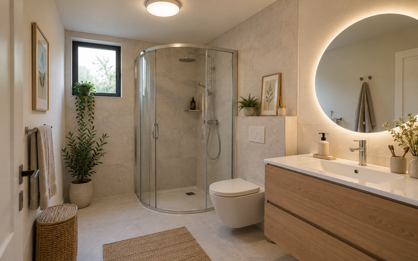 Illustration d’ambiance — Luminaire salle de bain : normes, styles et conseils