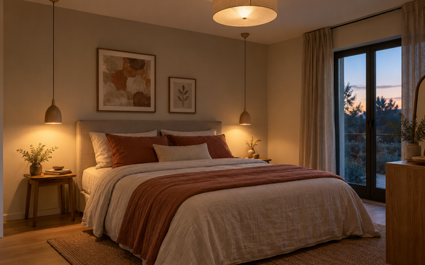 Illustration d’ambiance — Luminaire chambre adulte : tendances et conseils 2026