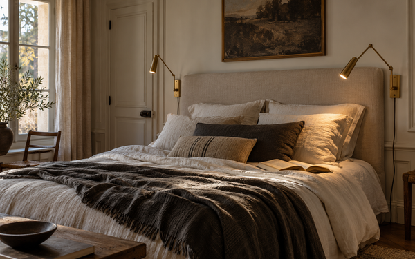Applique liseuse : choisir et placer la lumière près du lit — illustration d’ambiance