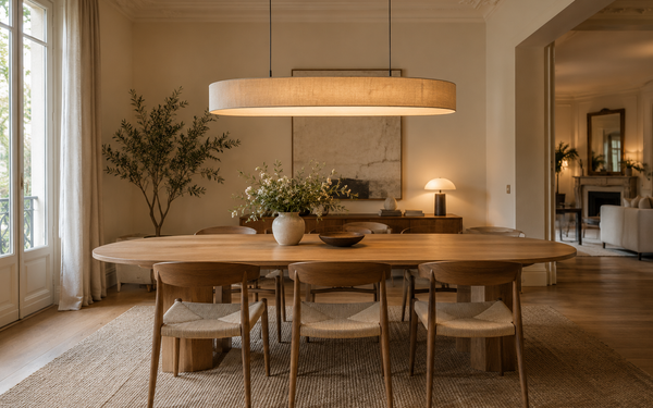 Éclairer une table extensible sans déplacer sa suspension — illustration d’ambiance