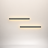 Rectangle Aluminium Noir et Blanc Minimaliste — Lumio