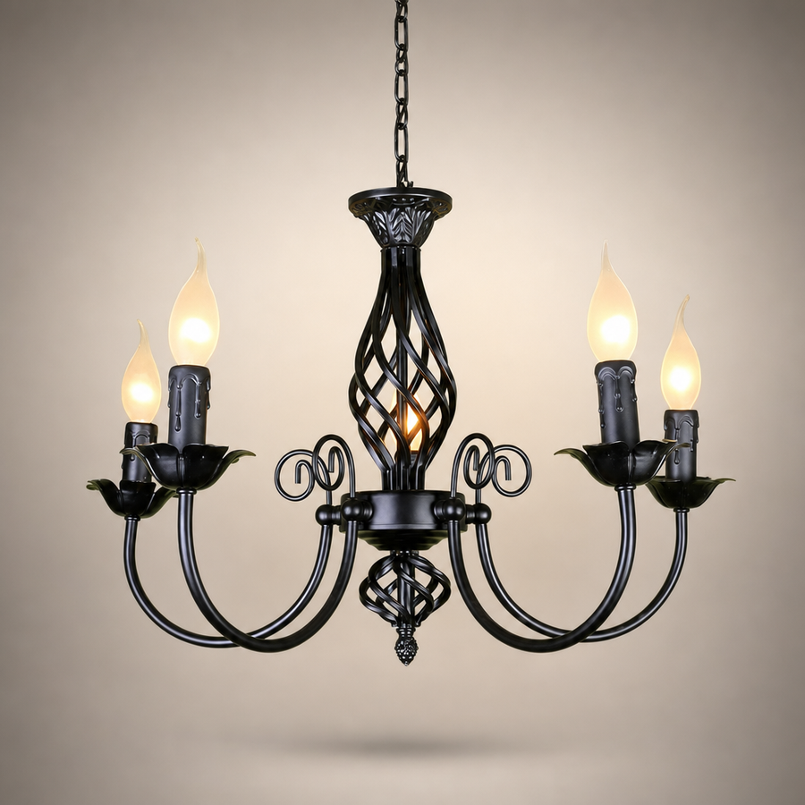 Auguste Volutes Fer Forgé Noir Classique