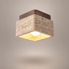 Plafonnier Cube Pierre Naturelle Minimaliste Design Moderne - Salon Chambre Salle à Manger — Luxo