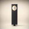 Lampadaire Cylindre Acier Noir Mat Minimaliste Design - Salon Bureau Chambre — Pilare