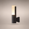 Cylindre Verre Transparent et Métal Noir — Lumio
