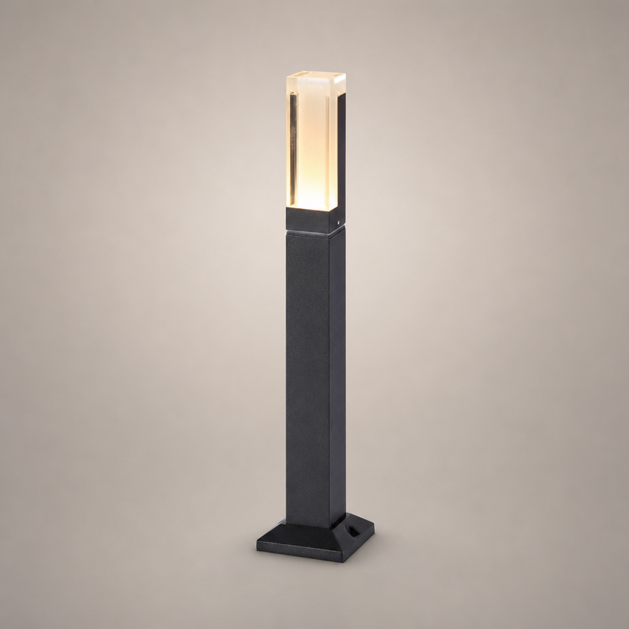 Lampadaire Cylindre Métal Noir Mat Minimaliste Design - Salon Bureau Chambre — Fuste