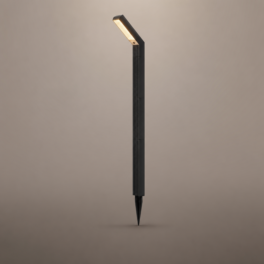 Hikari Cylindrique Aluminium Noir Mat Minimaliste