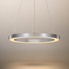 Suspension Anneau Aluminium Blanc Minimaliste Design - Cuisine Salon Salle à Manger — Libeccio