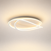 Plafonnier Anneaux Métal Blanc Minimaliste Design Moderne - Salle de Bain Salon Chambre — Maestral