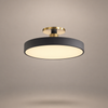 Plafonnier Anneau Métal Noir Minimaliste Design Moderne - Salle de Bain Salon Chambre — Grasse