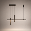 Suspension Linéaire Métal Noir Mat Minimaliste Design - Chambre Salon Cuisine — Traverse