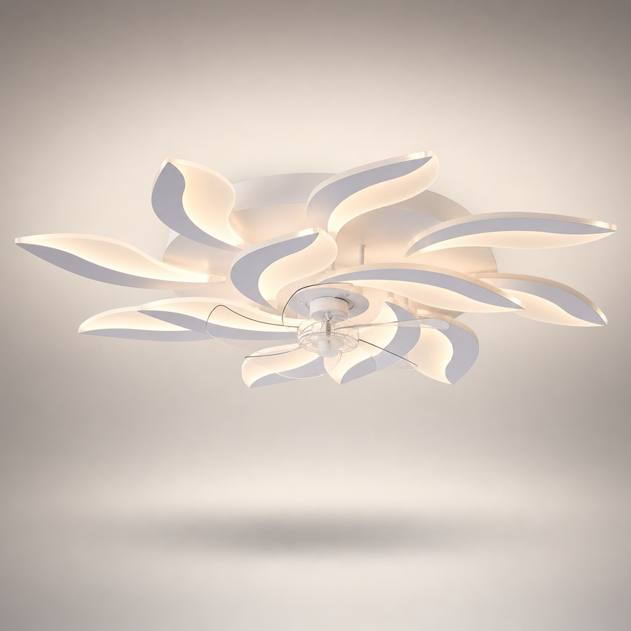 Wabi Pétales Acrylique Blanc Sculptural