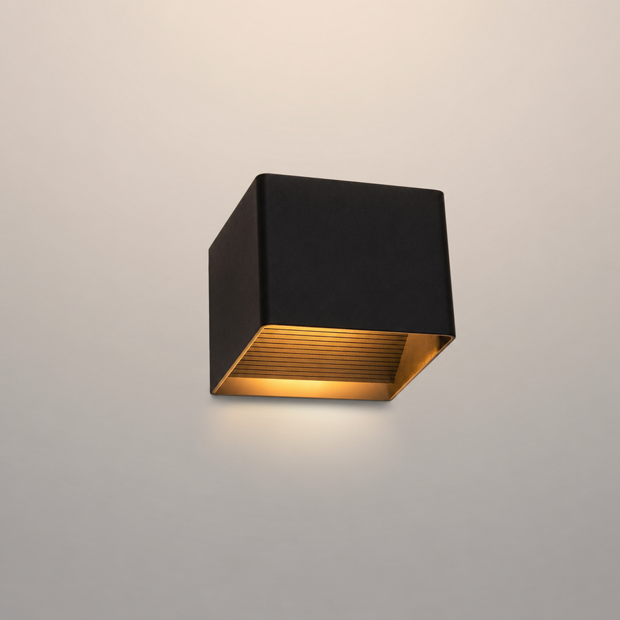 Rute Cube Aluminium Noir Épuré