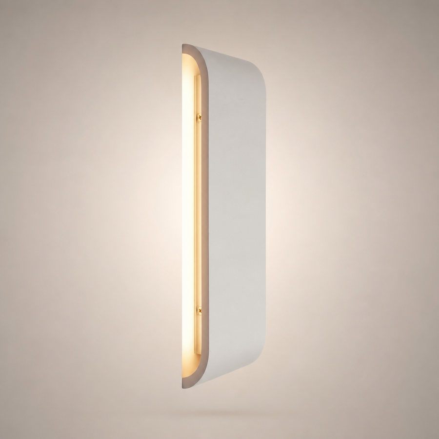 Despina Rectangle Aluminium Blanc Minimaliste