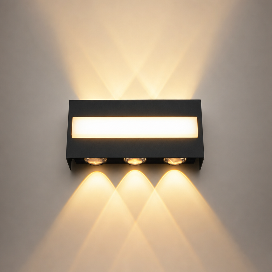 Lumis240 Rectangle Métal Noir Minimaliste