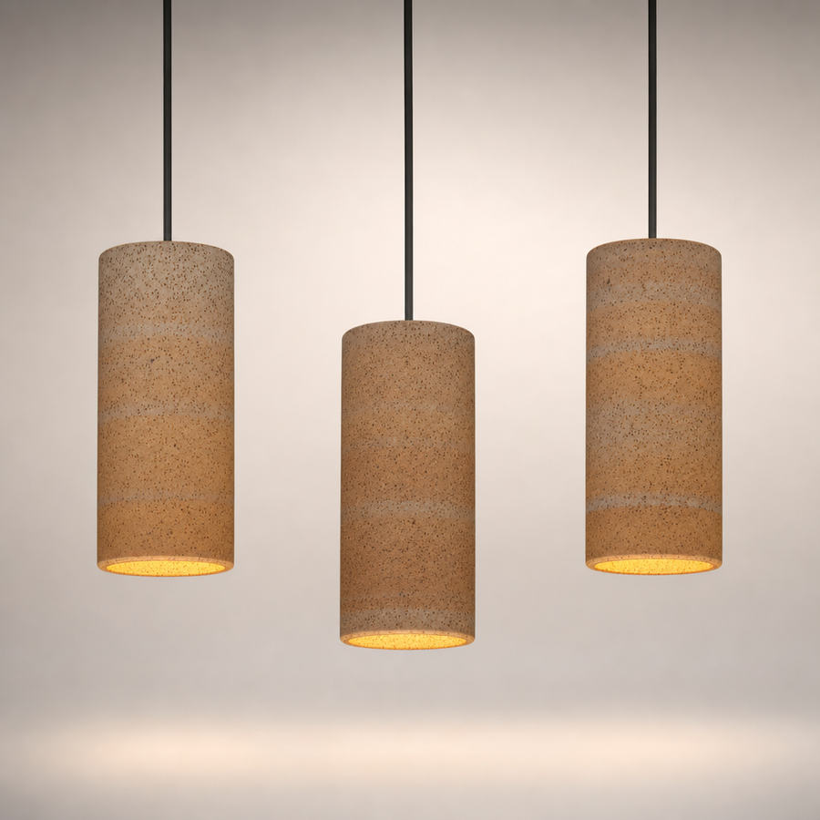 Lola Cylindre Céramique Beige Minimaliste B