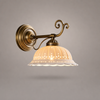 Applique Murale Cloche Porcelaine Blanche et Laiton Vintage - Chambre Salle de Bain Salon — Campanio