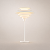 Lampadaire Tablette Métal Noir et Bois Minimaliste Design - Salon Bureau Chambre — Lumio