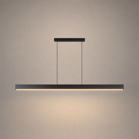 Suspension Rectangulaire Métal Noir Minimaliste Design - Cuisine Salon Salle à Manger — Dorado