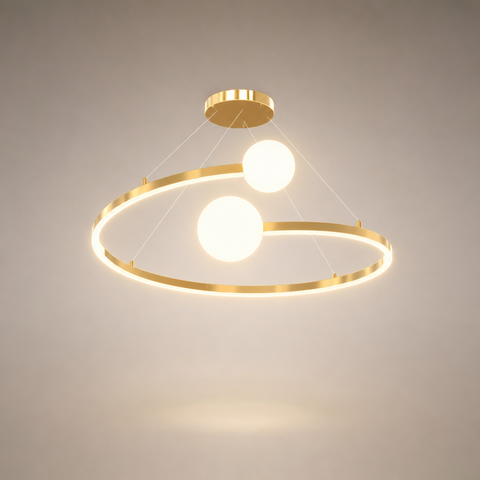 Suspension Cylindre Béton Beige Minimaliste Design - Chambre Salon Cuisine — Lunaro