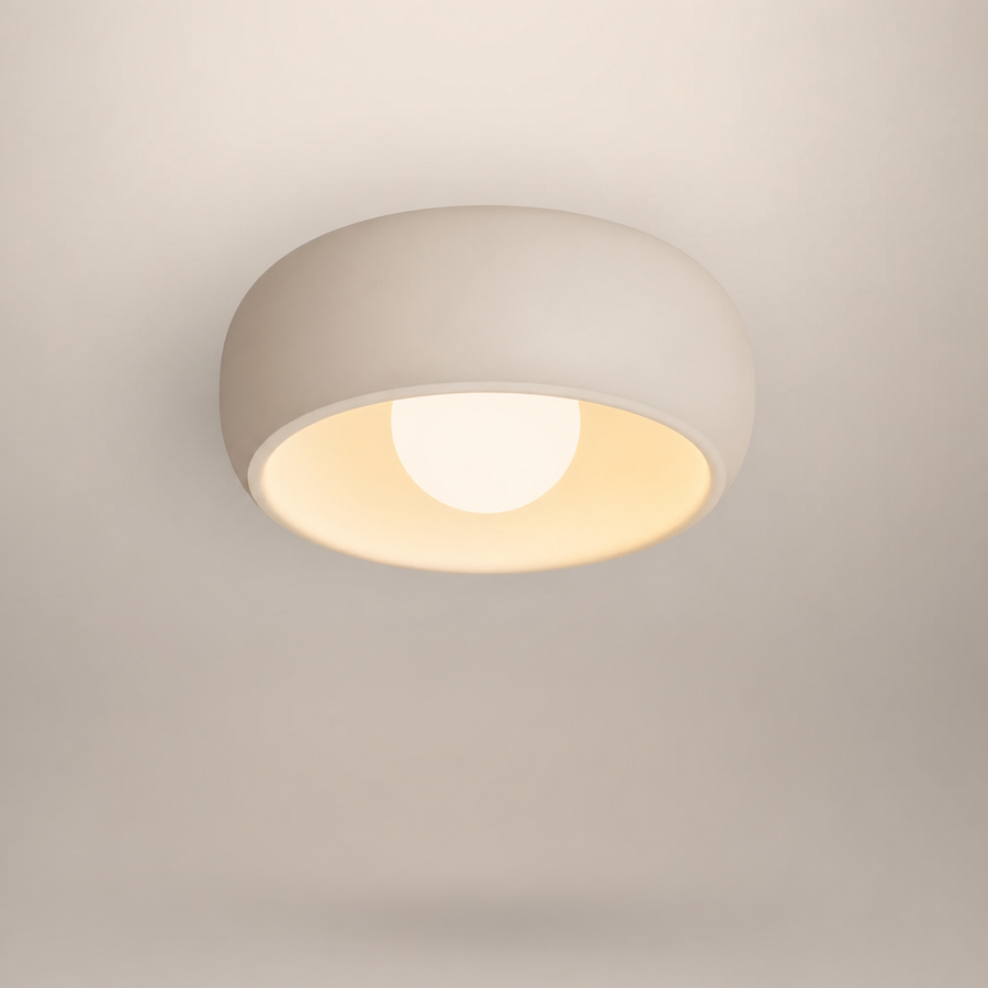 Saki Cylindre Céramique Blanche Minimaliste